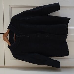 Talbots chunky knit black sweater, size 1xp